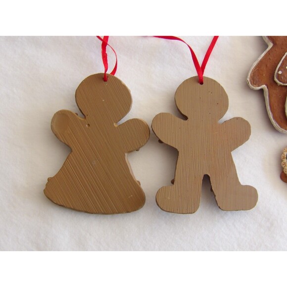 Lot 3x Christmas Gingerbread House Ornaments 6" Grandma Grandpa Man Woman - Picture 7 of 16